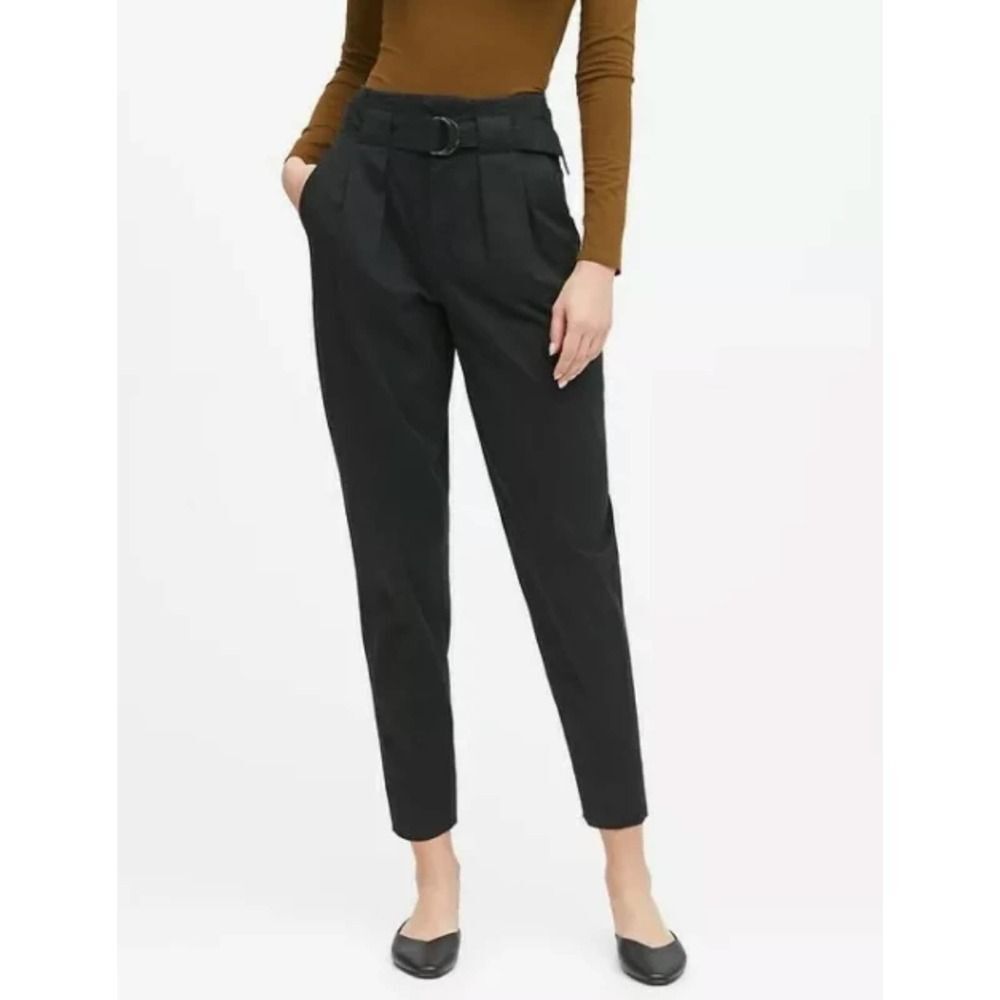 Banana Republic Women's High Rise Crop Black Pants size 8